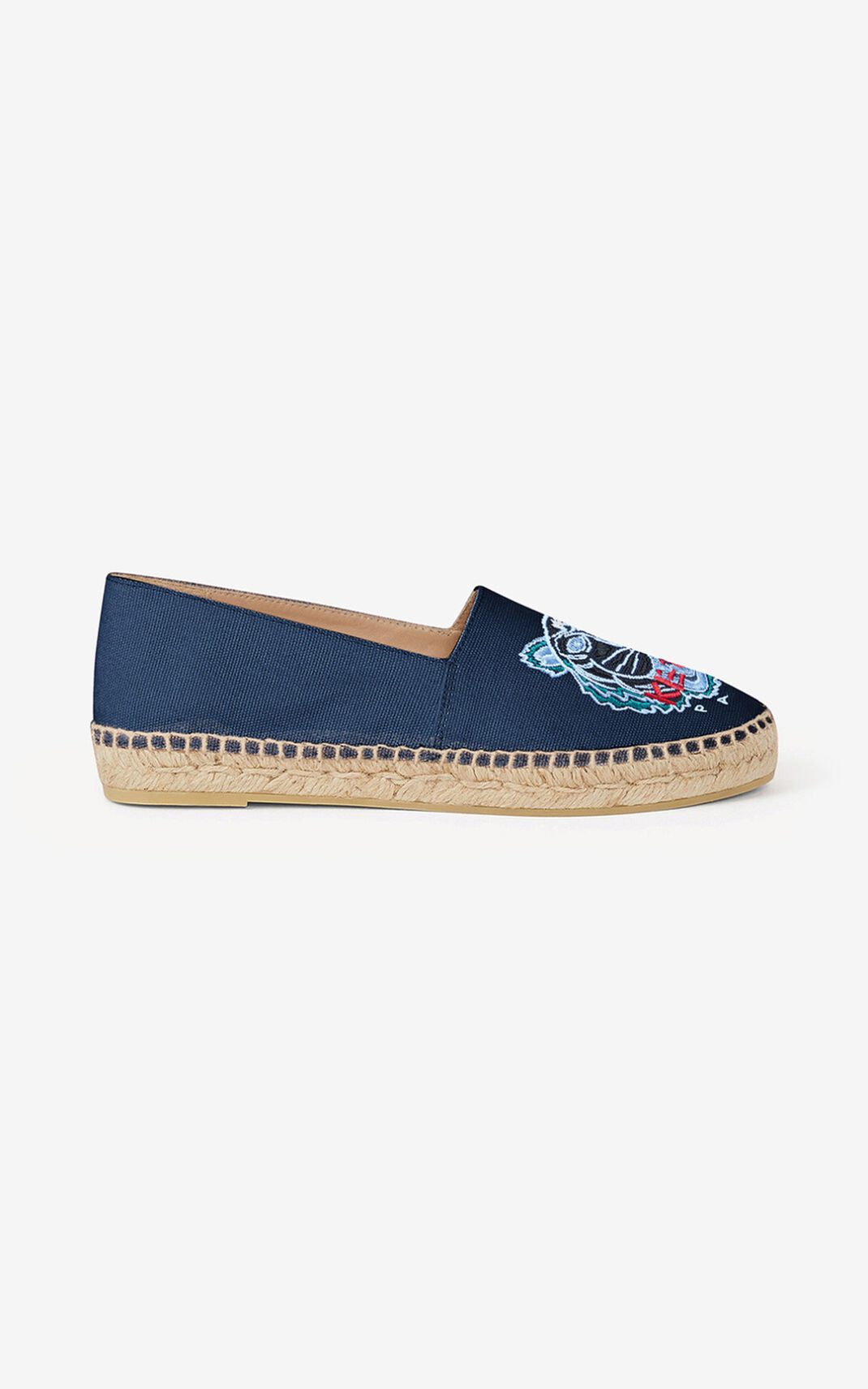 Kenzo Tiger Lærred Espadrilles Dame - Mørkeblå Blå DK-349993